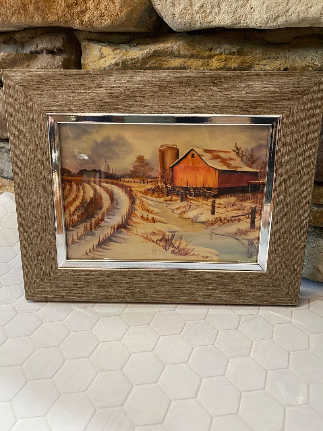 Watercolor Barn Print 5"x7" Framed Print