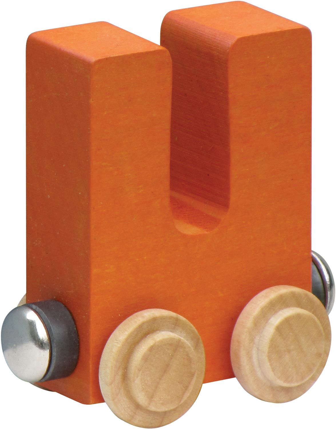 Letter U- Bright Colored Wooden Name Train