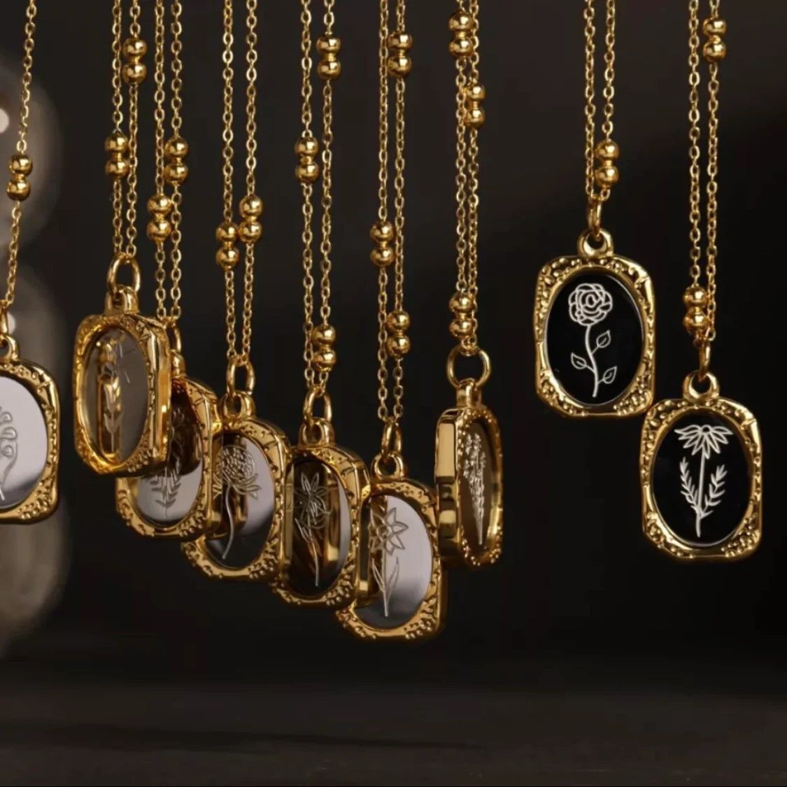 Birth Month Flower Necklaces