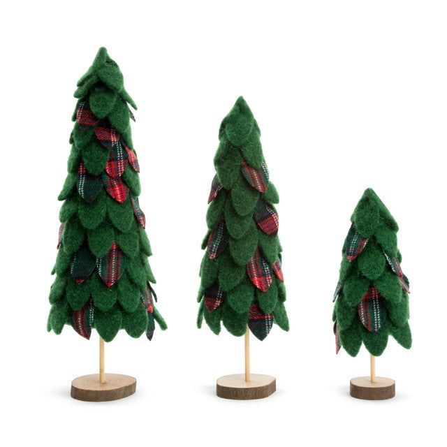 Plaid Felt Christmas Tree - 3 sizes