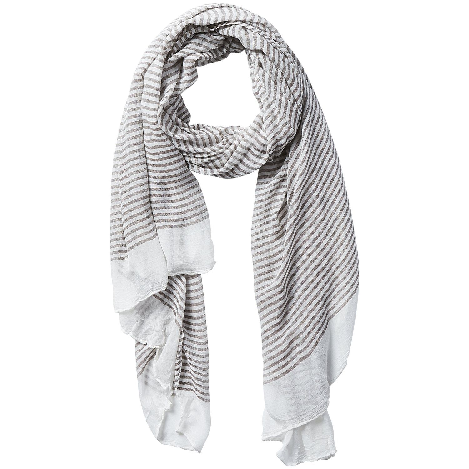 Assorted Insect Shield Scarves, Color: Brown &amp; White Stripe
