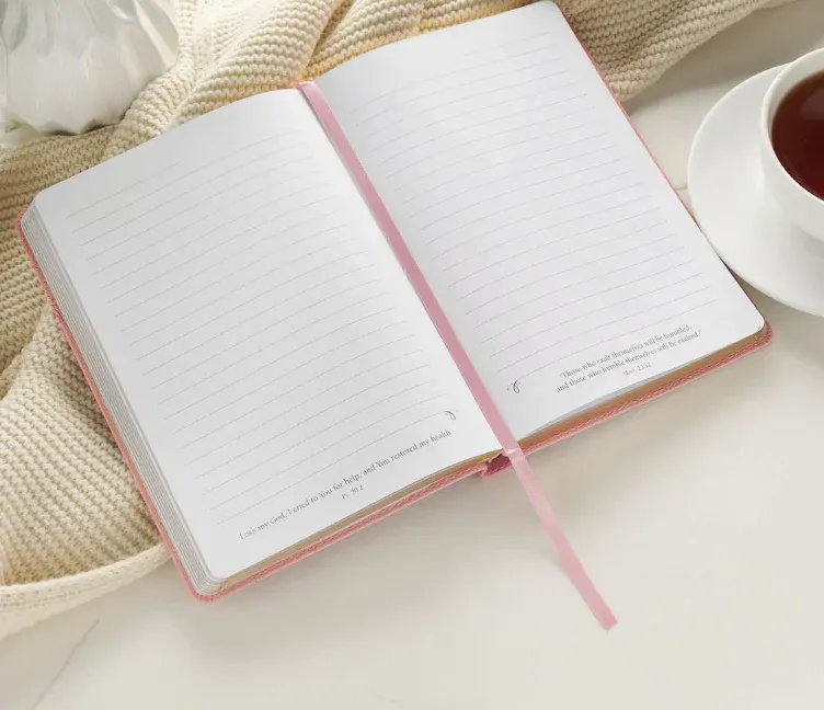 Hope and a Future Pink Bloom Faux Leather Classic Journal - Jeremiah 29:11