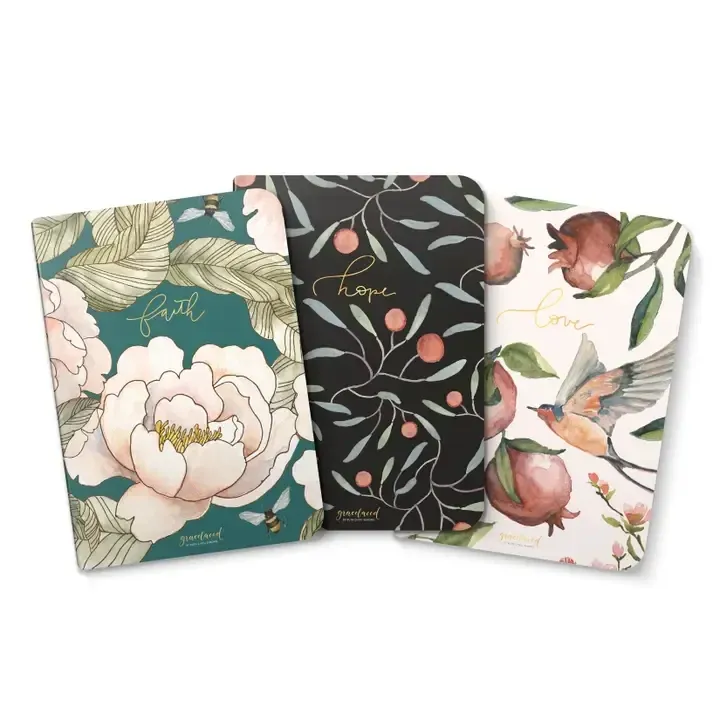 Faith Hope Love GraceLaced Lined Notebooks