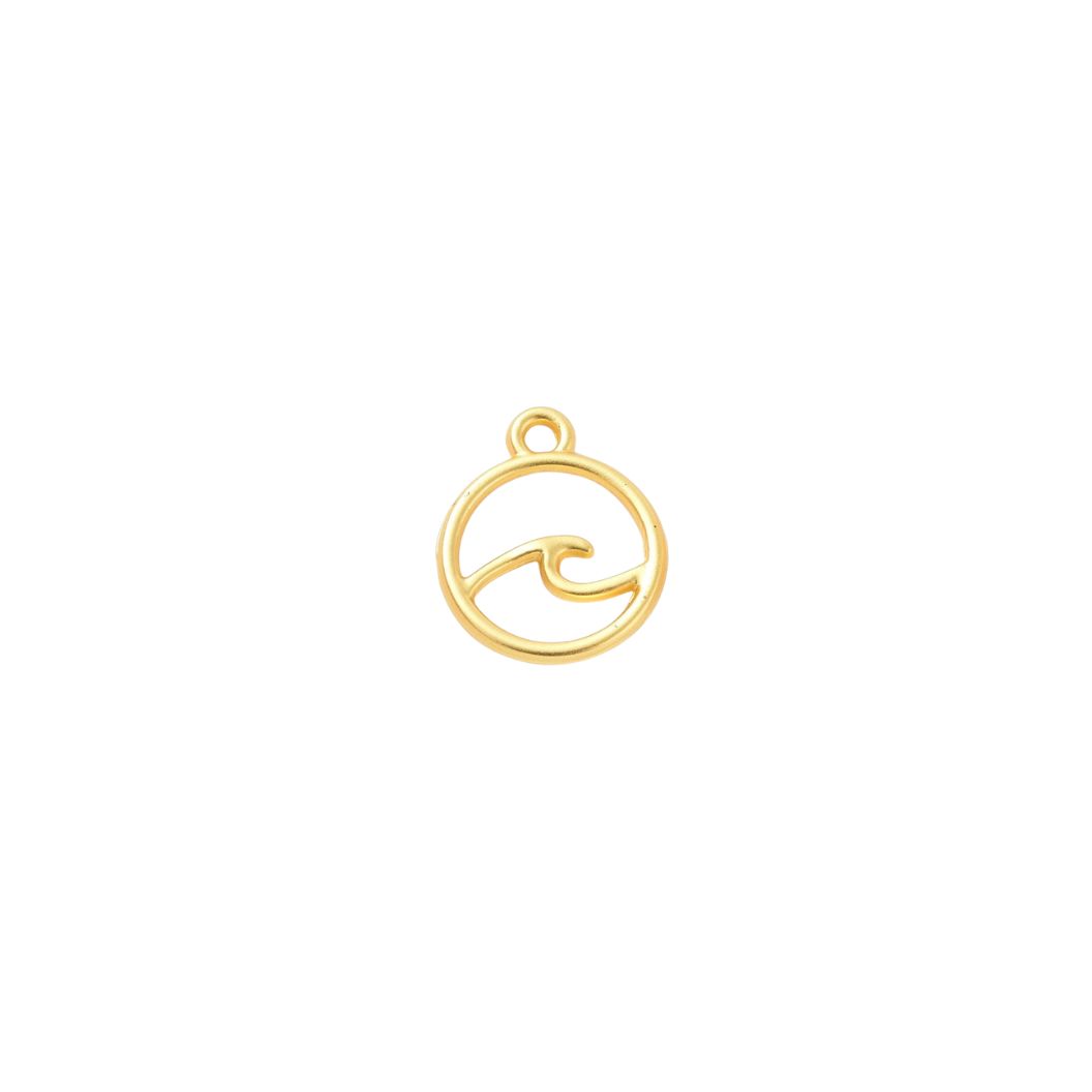 Gold Summer Wave Charm