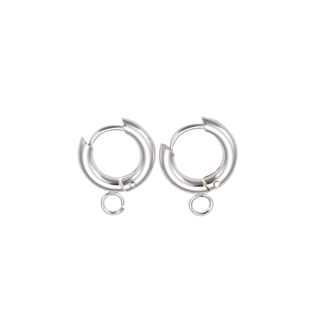 Silver Huggie Hoop Dangle Earring
