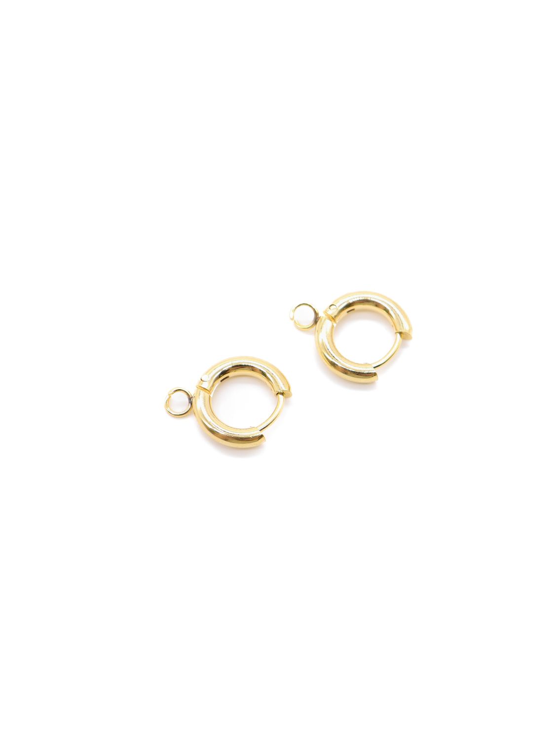 Gold Huggie Hoop Dangle Earring Findings | Pair