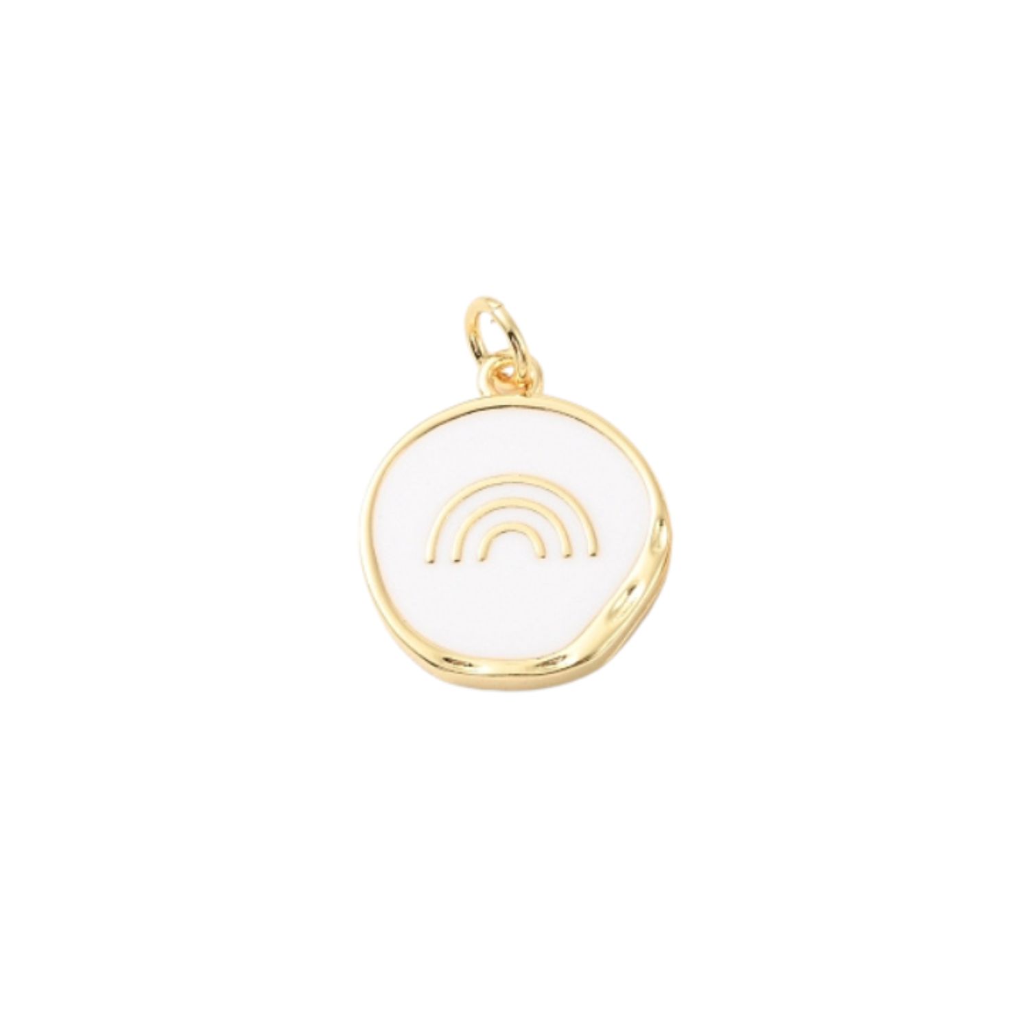 Gold Over The Rainbow Disc Charm