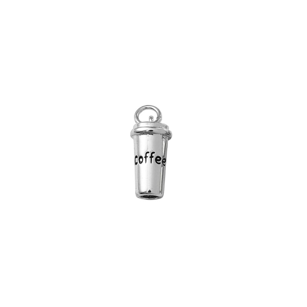 Silver Cup of Ambition Coffee Cup Charm