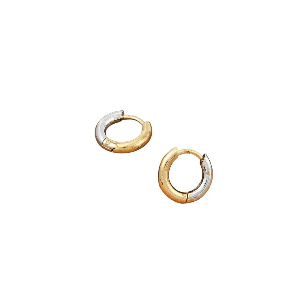Gold &amp; Silver Harmony Hoops | Pair