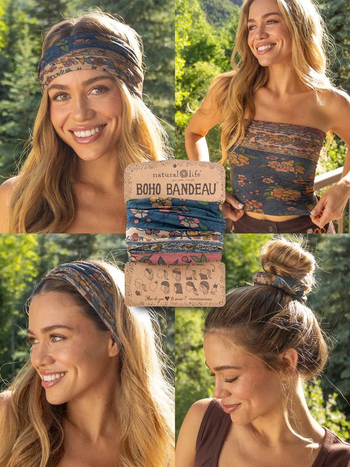 Boho Bandeau Blue Riviera Batik Blue