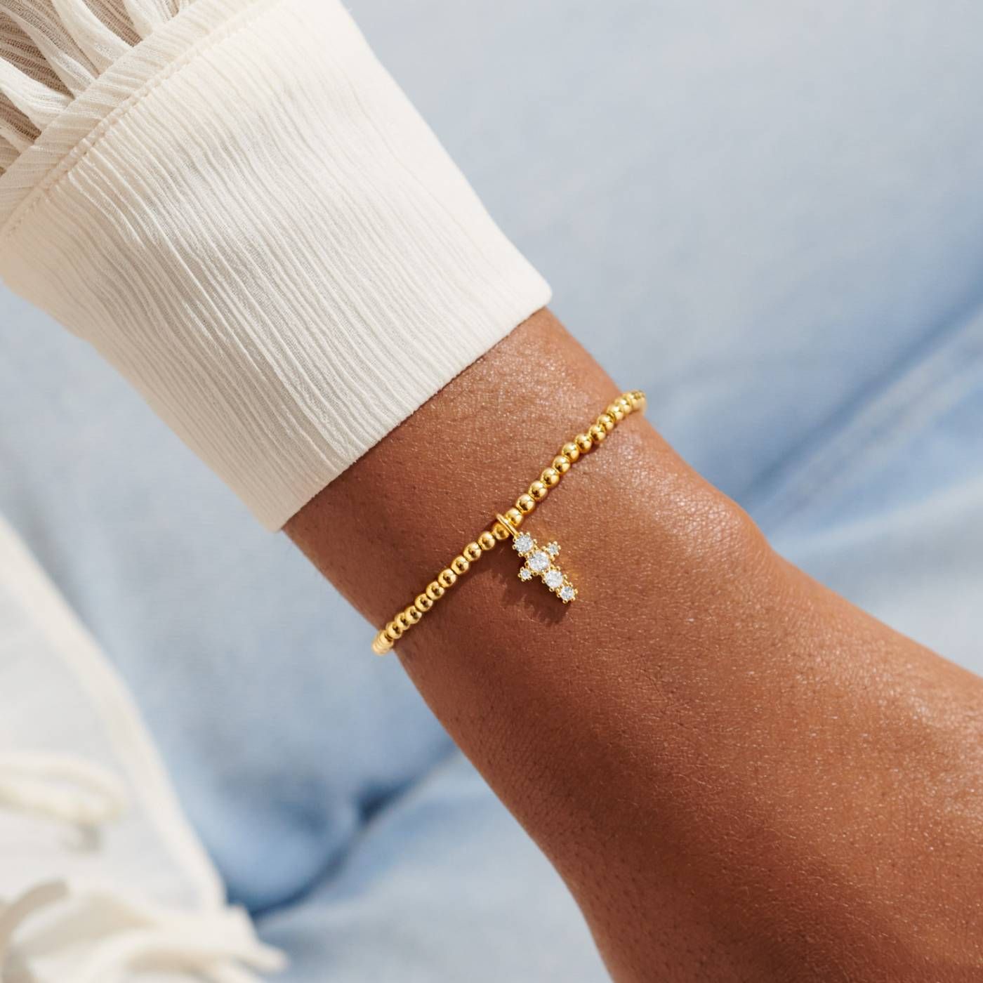 A LITTLE | BLESSING | Gold-Tone Plated | Bracelet | 6 7/8" stretch