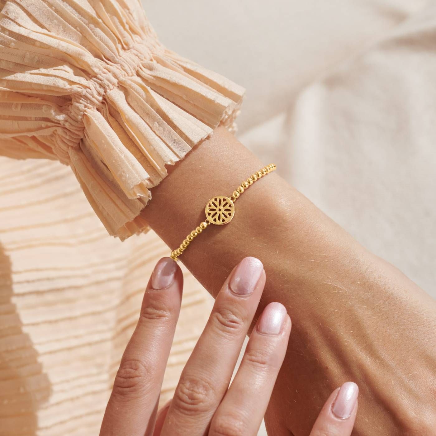 A LITTLE | PEACE | Gold-Tone Plated | Bracelet | 6 7/8" stretch