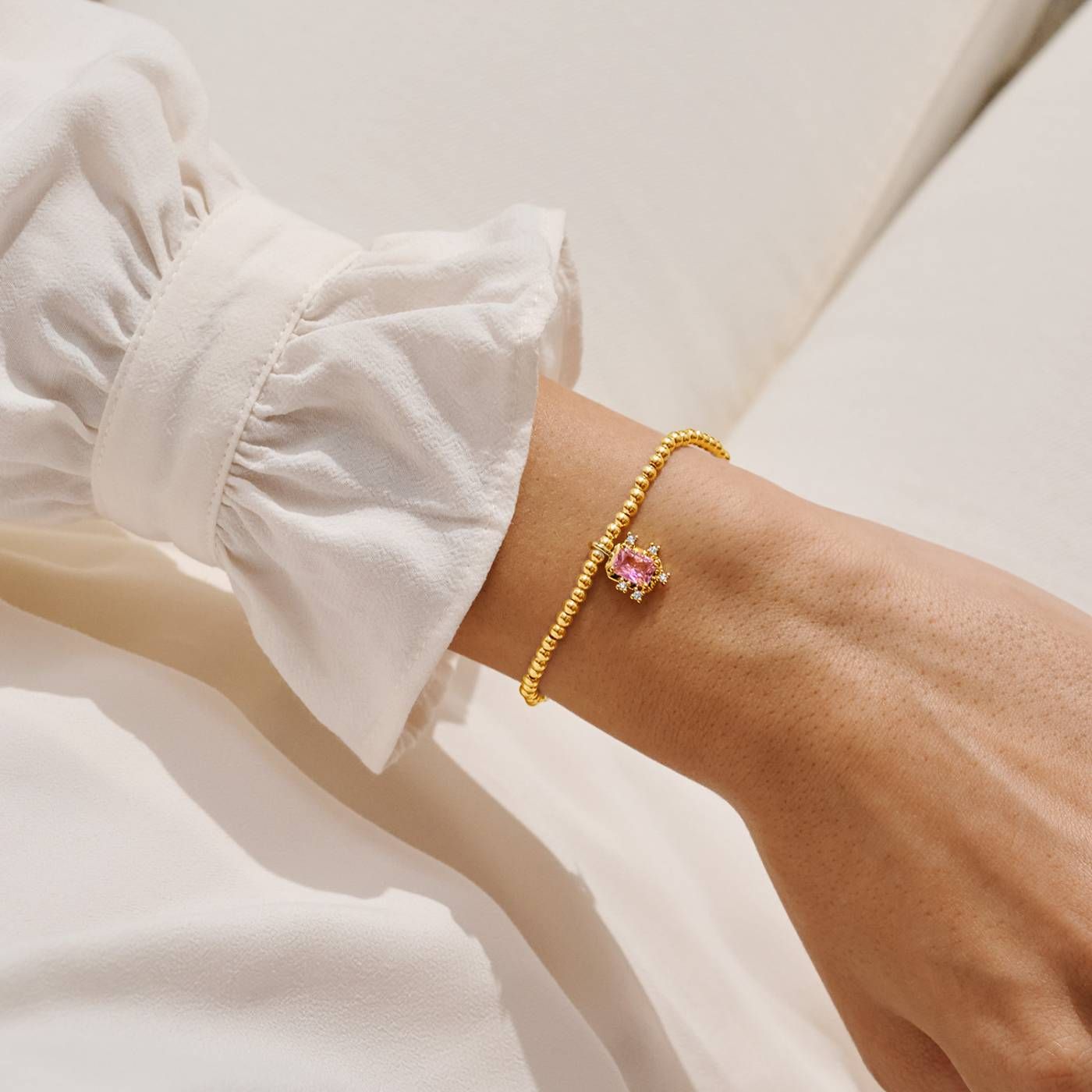 A LITTLE | YOU MAKE THE WHOLE PLACE SHIMMER | Gold-Tone Plated | Bracelet | 6 7/8" stretch