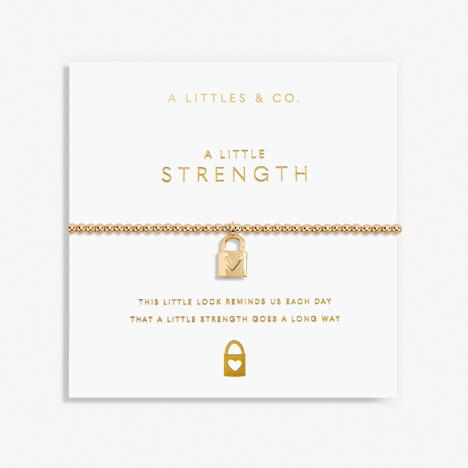 A LITTLE | STRENGTH | Gold-Tone Plated | Bracelet | 6 7/8" stretch