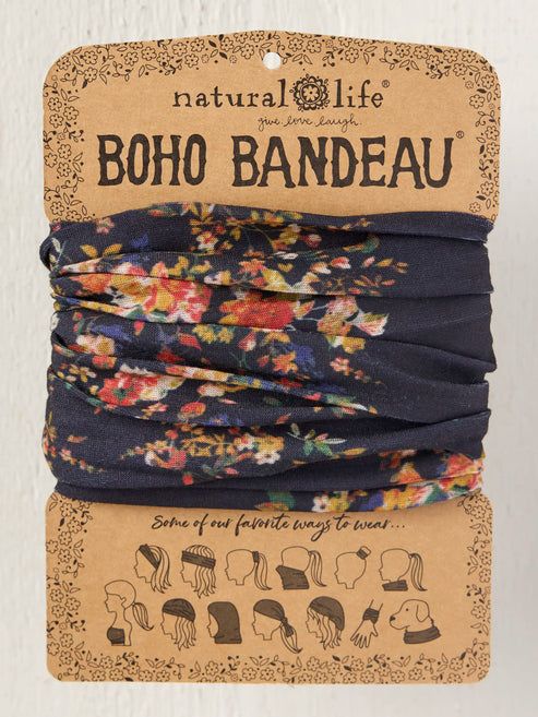 Boho Bandeau Black Red Bouquets