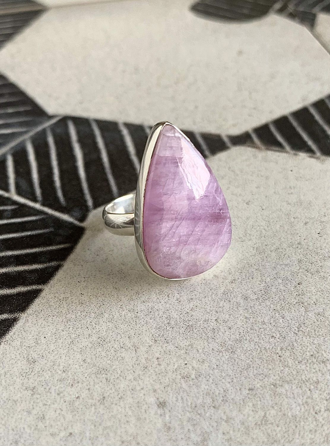 Selfless Love Kunzite Silver Ring