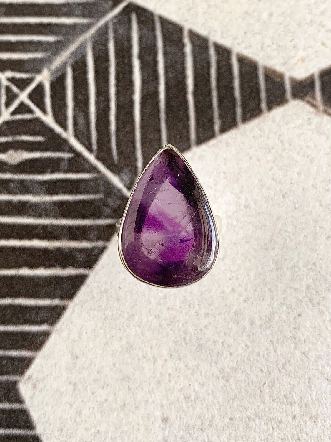 Healing Super Seven Silver Ring