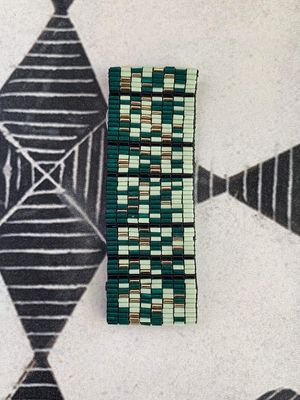 Beaded City Scape Stretch Bracelet