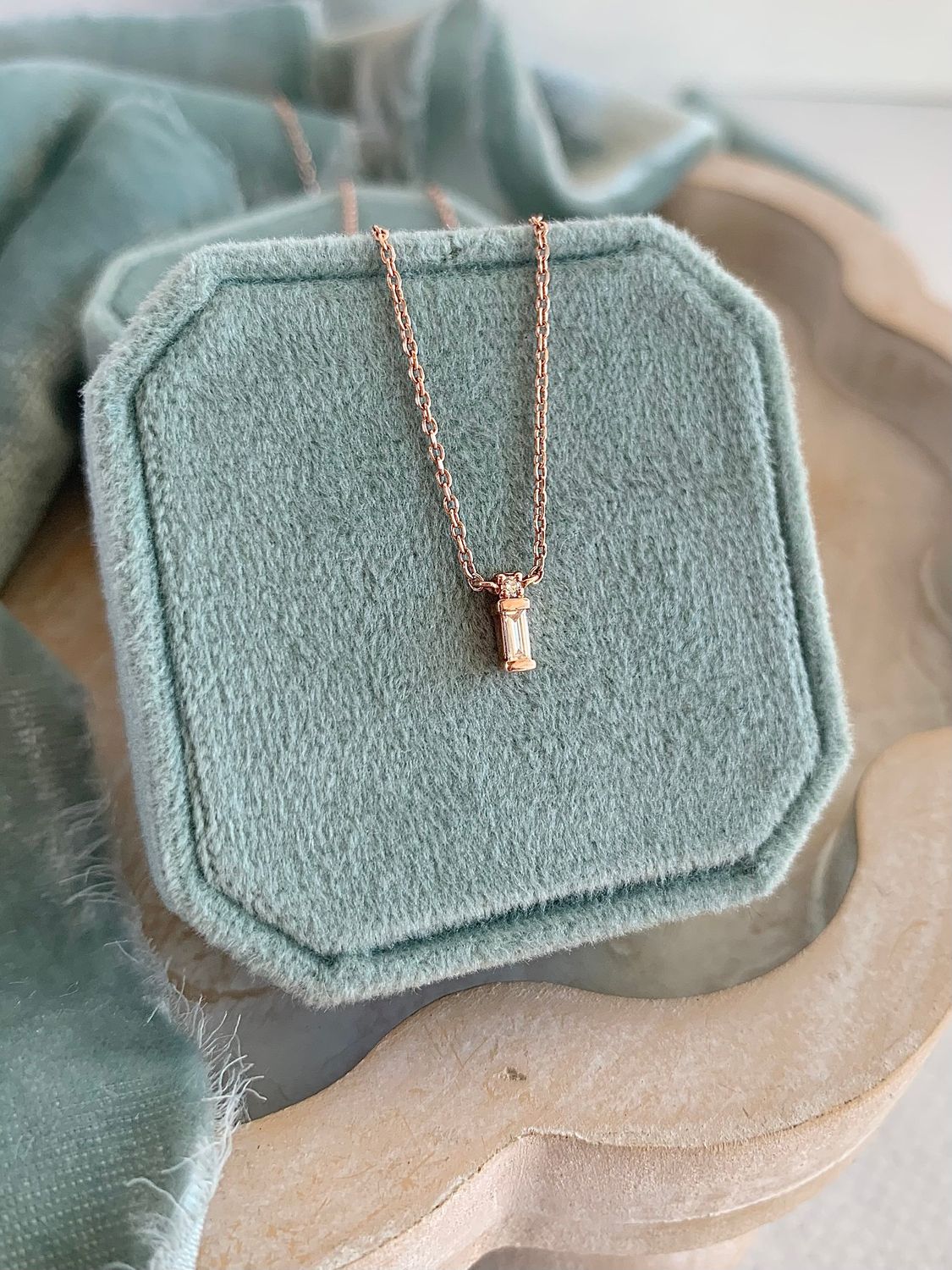 Venus Natural Diamond 14k Rose Gold Necklace