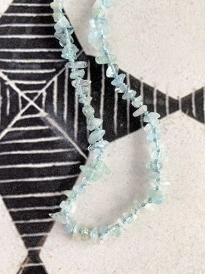 Mellow Aquamarine Nugget Gold Fill Necklace