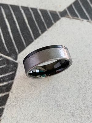 7mm Tantalum Black Stainless Steel Men's Wedding Band