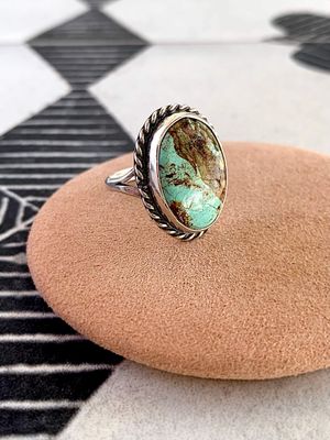 Native Made Turquoise Silver Ring