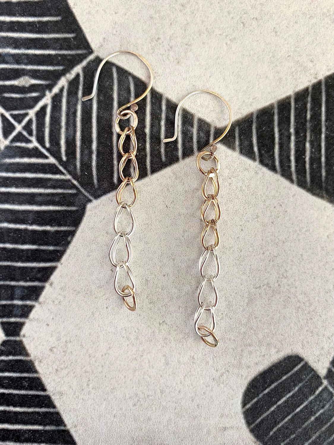 Interconnected Life Mixed Metal Earrings