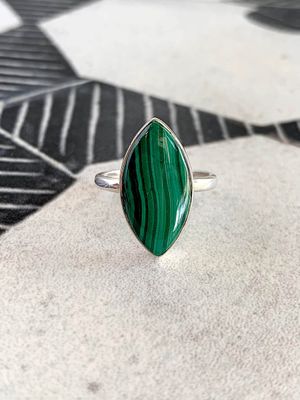 Clearing Malachite Silver Ring