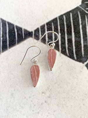 Uplifting Rhodochrosite Silver Earrings