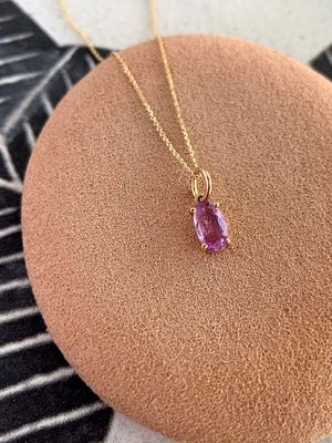 Lavender Amethyst 14k Yellow Gold Necklace