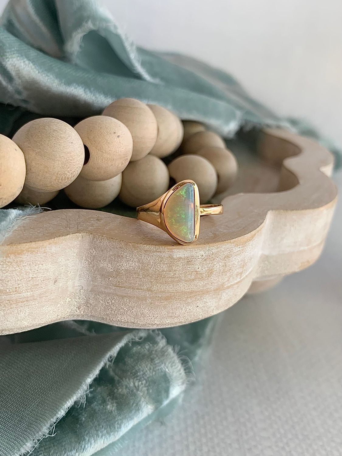 Sol Natural Opal 18k Rose Gold Ring