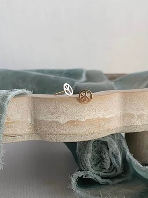 We All Need More Peace 14k Yellow Gold Stud Earrings