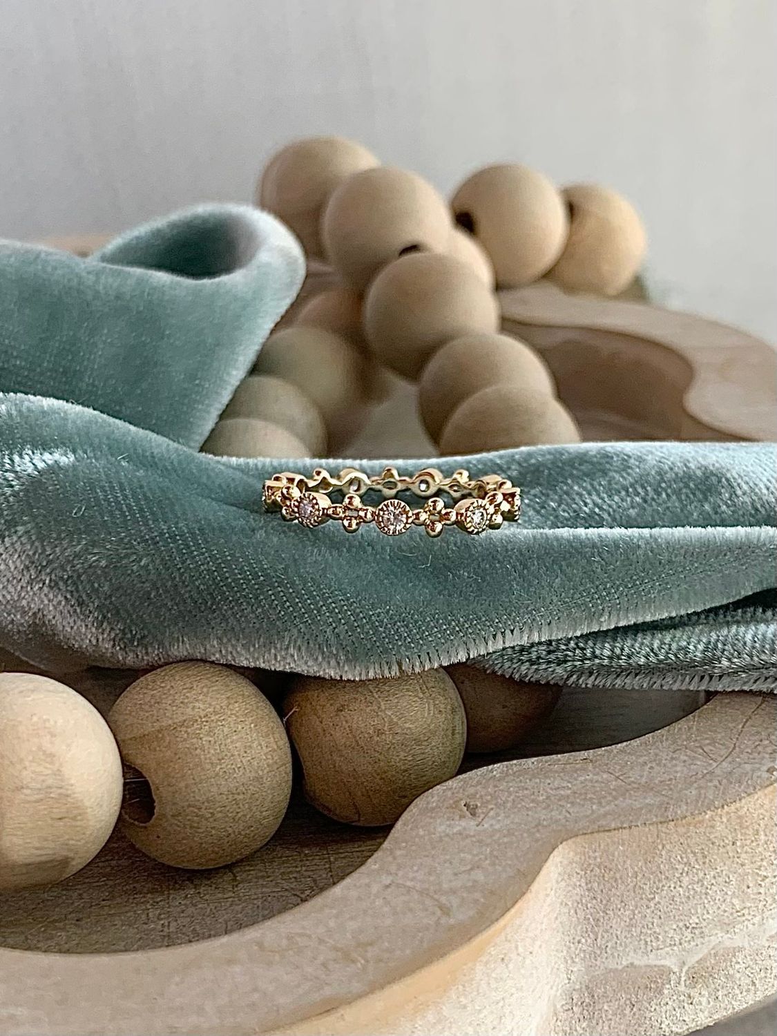 Lucky Four Leaf Clover Diamond 14k Yellow Gold Ring