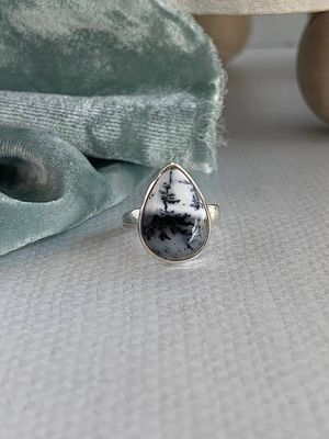 Shaman Stone Dendritic Opal Silver Ring