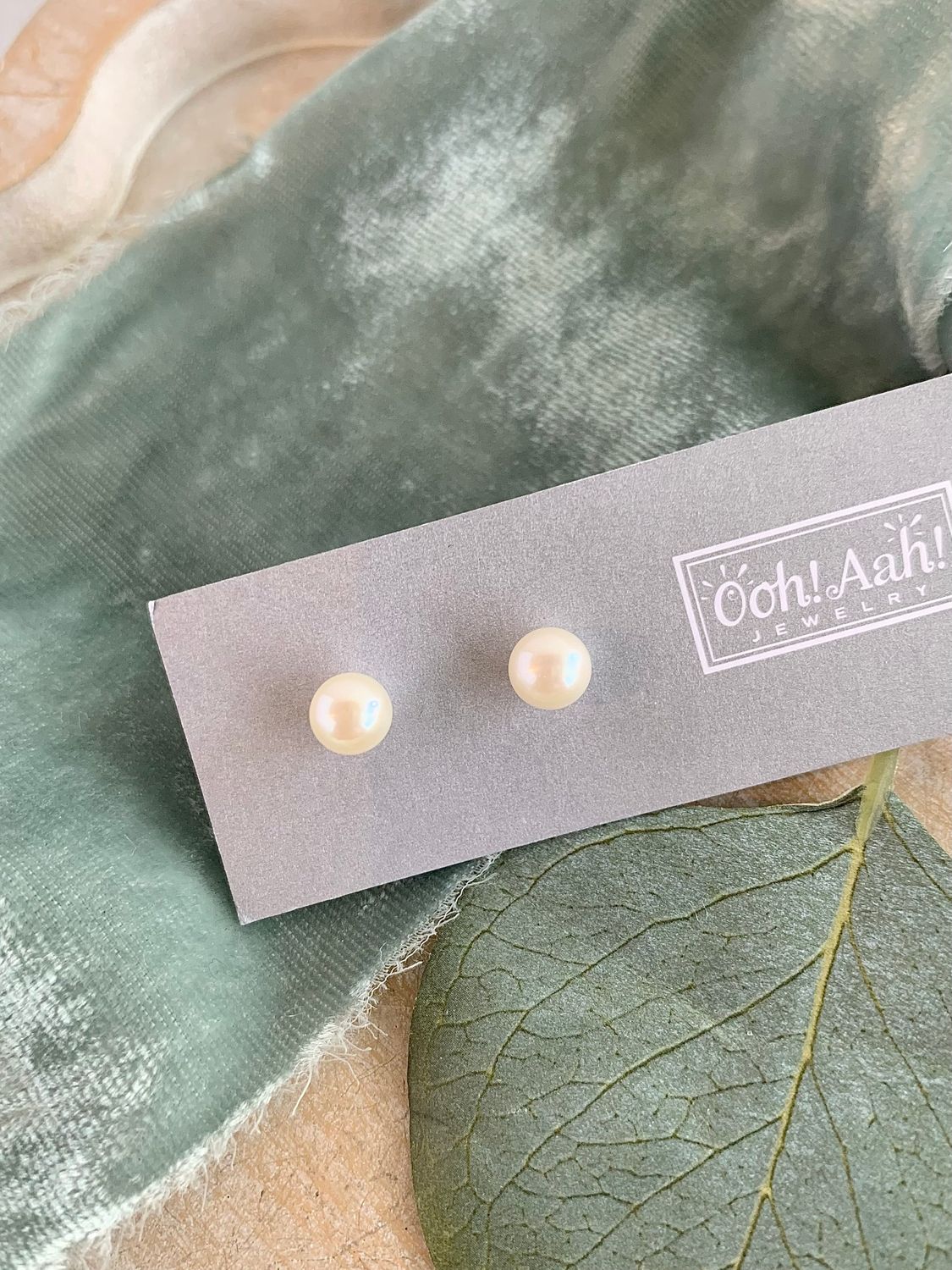 6mm Freshwater Pearl Silver Earrings