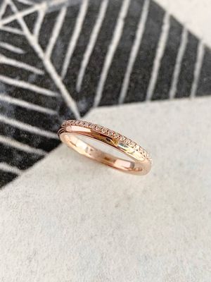 Timeless Diamond 14k Rose Gold Stacker Ring