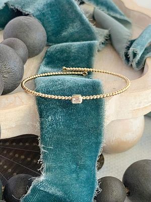 Wrap Diamond 14k Yellow Gold Bracelet
