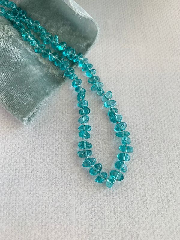 Hand-Knotted Insightful Apatite Silver Strand