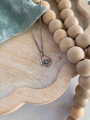 Mini Talara Shield Silver Necklace