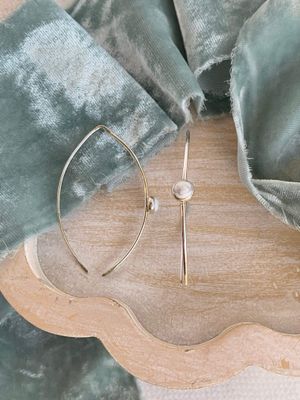 Hand Made Buffalo Turquoise Silver Hook Earrings