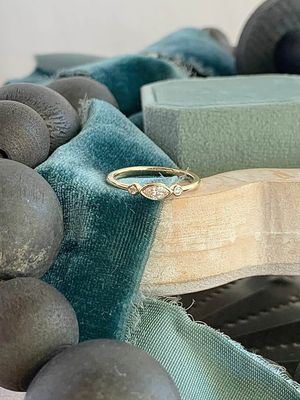 Promises Diamond Trio 14k Yellow Gold Ring