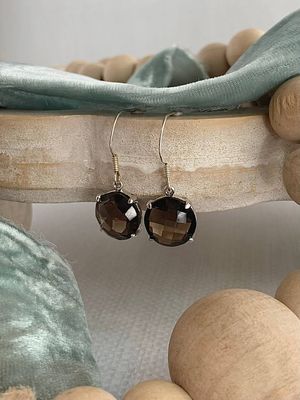Earth Energy Smoky Quartz Silver Earrings