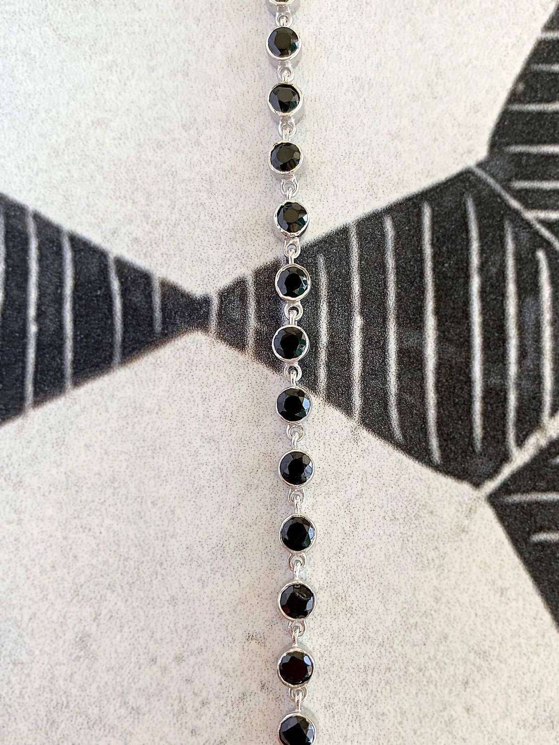 Protective Black Spinel Silver Bracelet