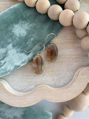 Creative Montana Agate Silver Earrings