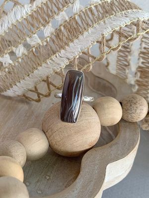 Happy Crazy Lace Agate Silver Ring