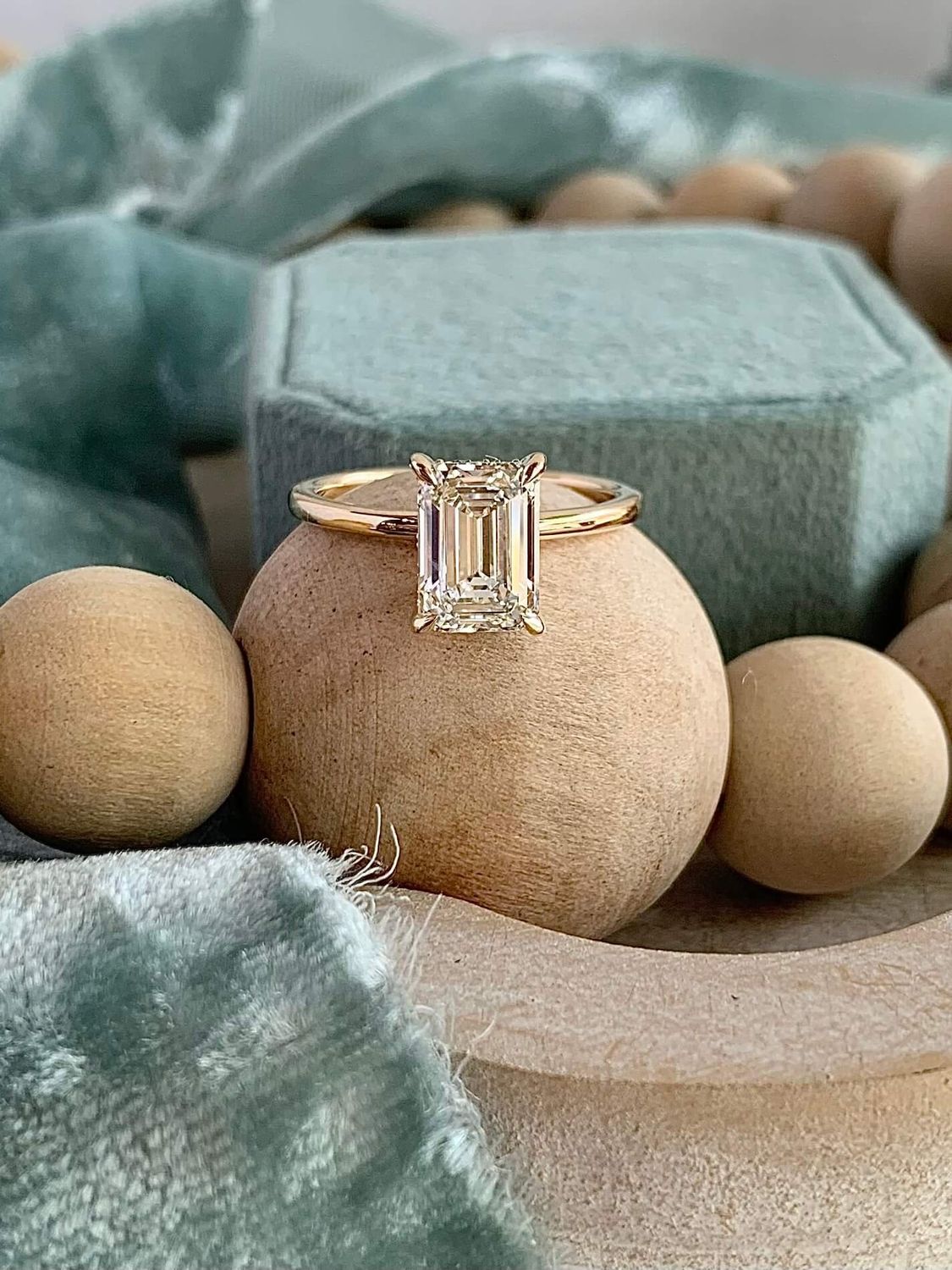 Bridget 2.0 Carat Emerald Cut Lab Diamond Solitaire 14k Yellow Gold Engagement Ring