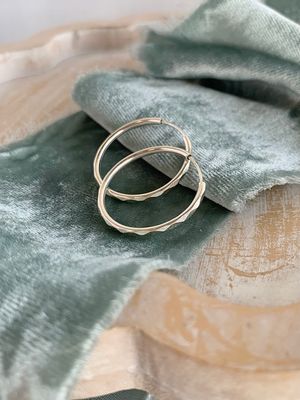 Faceted Silver Hoop Earrings