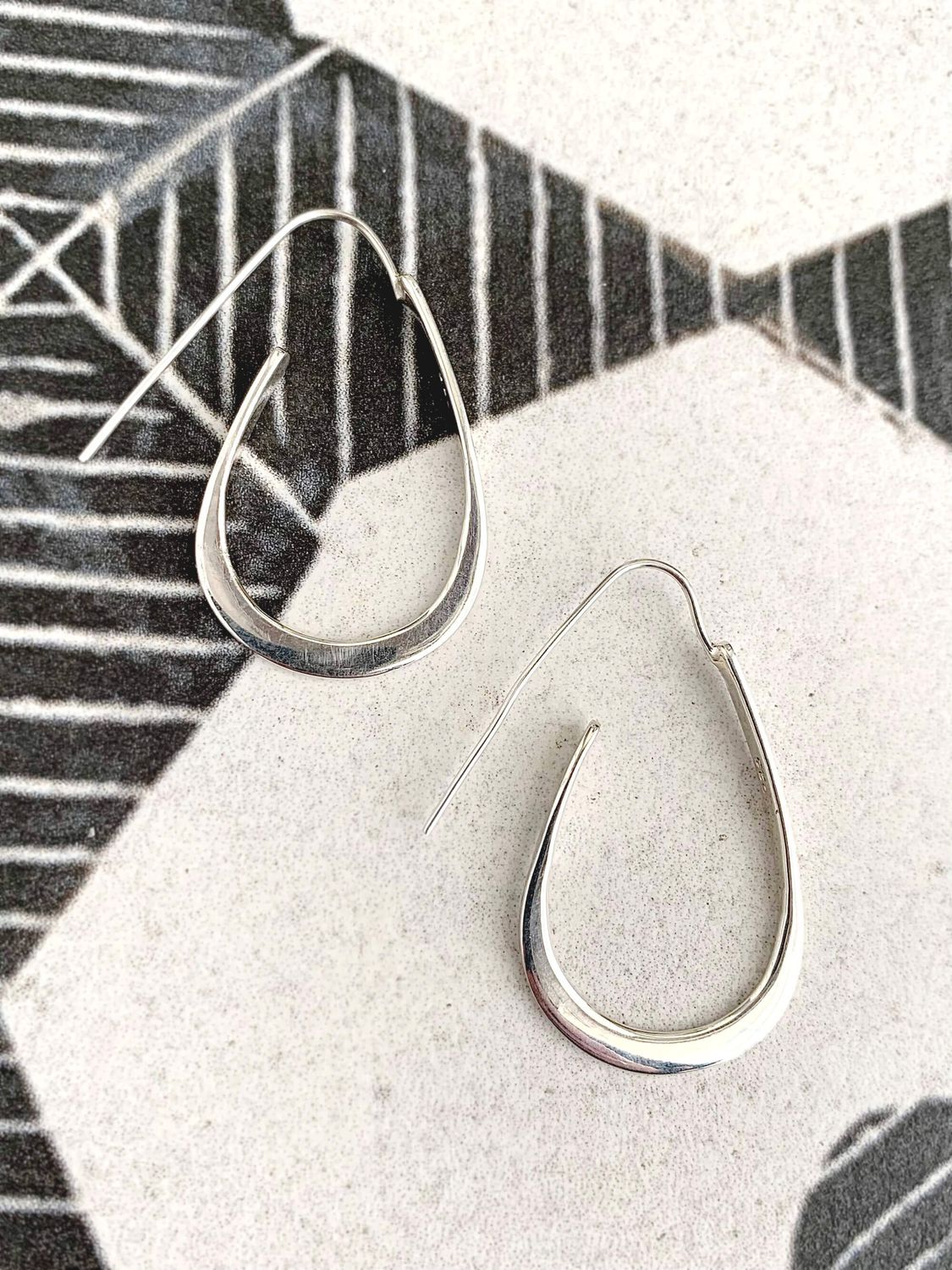 You're Hooked Silver Hoop Earrings