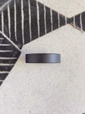 6mm Black Ceramic Flat Matte Finish Wedding Band