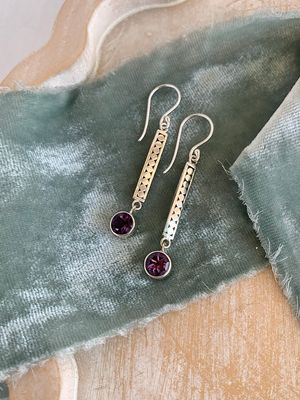 Swaying Blue Topaz Silver Earrings